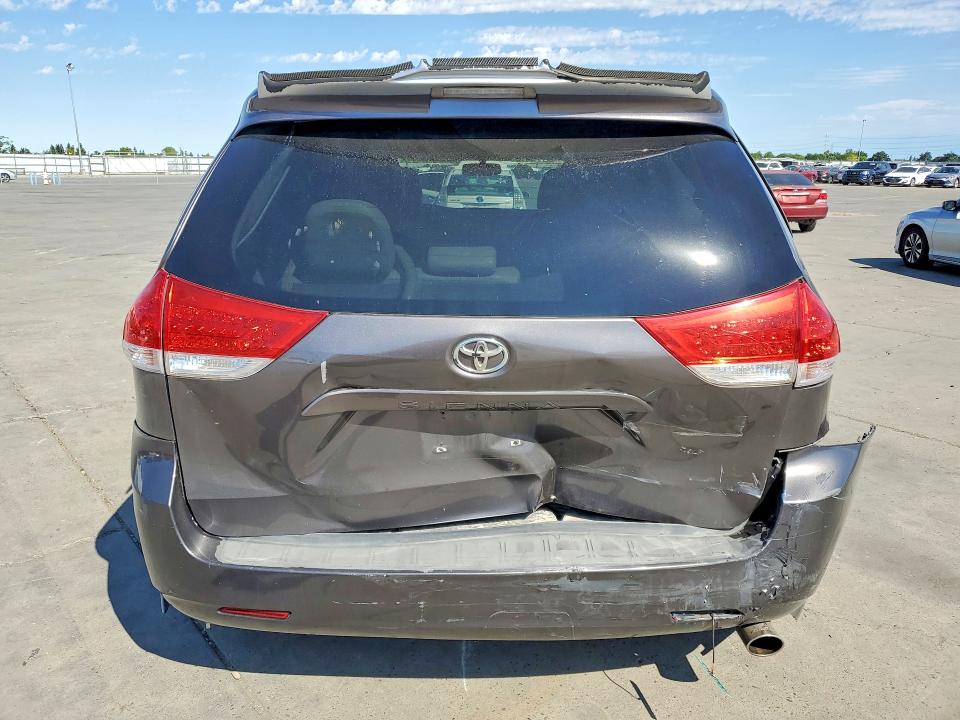2011 Toyota Sienna VIN 5TDYK3DC4BS160921 COPART salvage auction — REAR END, CA - SALVAGE CERTIFICATE, sold $1,950 on 2026-07-06 (photo 6)
