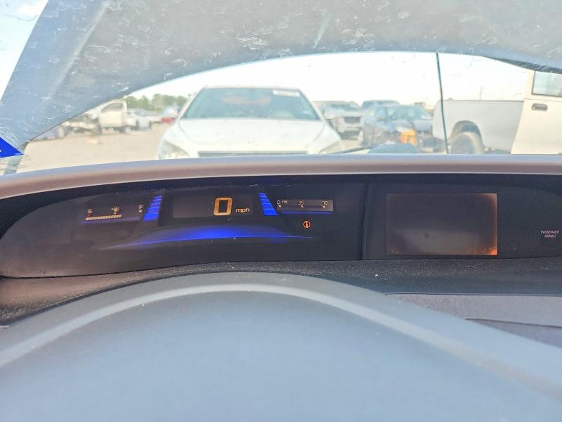 2012 Honda Civic VIN 2HGFB2F95CH540452 COPART salvage auction — WATER/FLOOD, Tx - Salvage Title-Flood Damage, sold $625 on 2026-07-02 (photo 9)