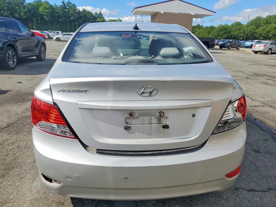 2012 Hyundai Accent VIN KMHCT4AE3CU083440 COPART salvage auction — REAR END, Ri - Salvage Certificate Of Title, sold $125 on 2026-07-28 (photo 6)