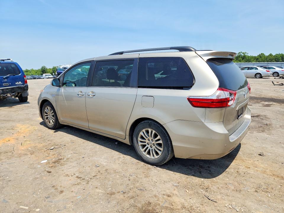 2015 Toyota Sienna VIN 5TDYK3DCXFS555854 COPART salvage auction — FRONT END, Va - Cert Of Title - Salvage, sold $375 on 2026-07-29 (photo 2)