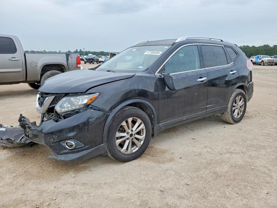 2016 Nissan Rogue VIN KNMAT2MT3GP734483 COPART salvage auction — FRONT END, TX - SALVAGE VEHICLE TITLE, sold $1,000 on 2026-07-31 (photo 1)