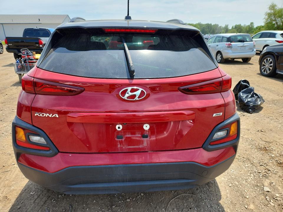 2020 Hyundai Kona VIN KM8K2CAA4LU588621 COPART salvage auction — HAIL, Oh - Cert Of Title-Salvage, sold $5,500 on 2026-07-20 (photo 6)