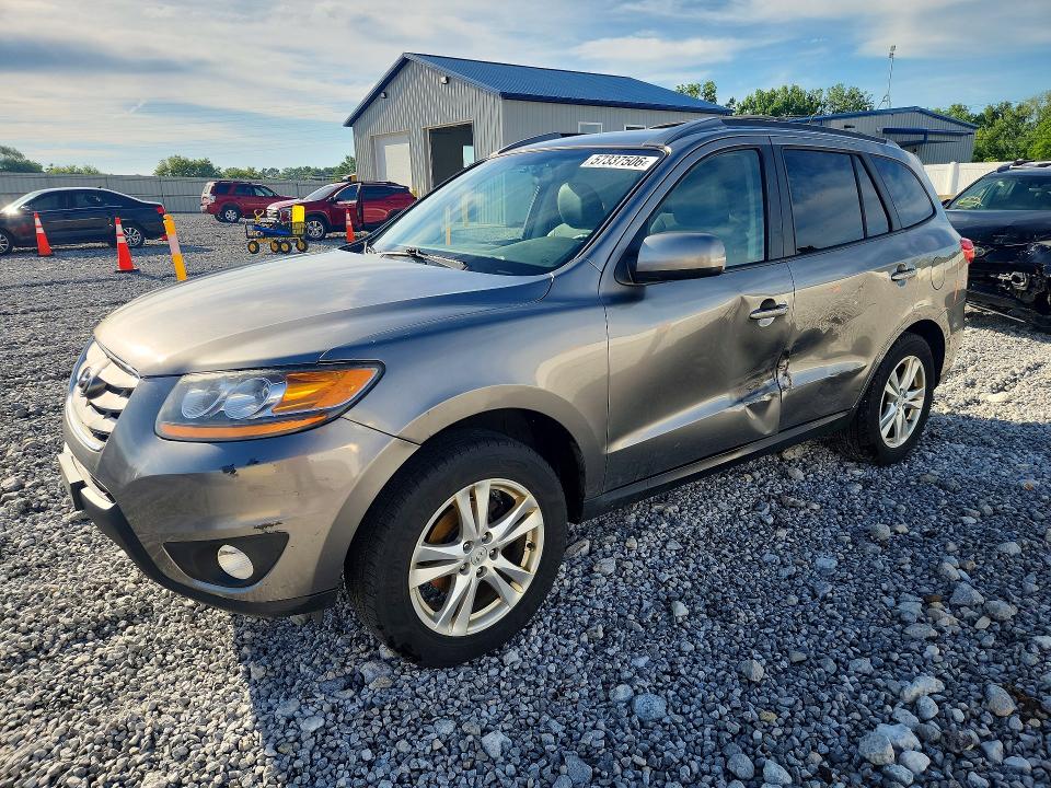 2011 Hyundai Santa fe VIN 5XYZH4AGXBG085896 COPART salvage auction — SIDE, Oh - Cert Of Title-Salvage, sold $750 on 2026-07-24 (photo 1)