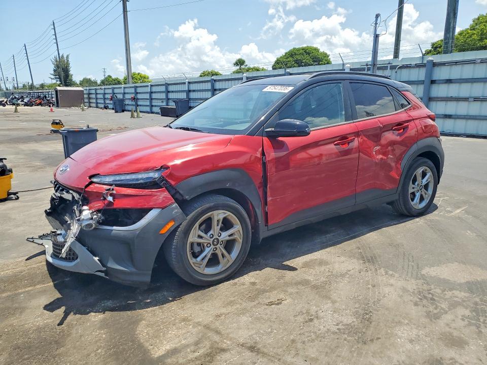 2022 Hyundai Kona VIN KM8K62AB1NU901859 COPART salvage auction — FRONT END, Fl - Cert Of Title Slvg Rebuildable, sold $4,400 on 2026-07-13 (photo 1)