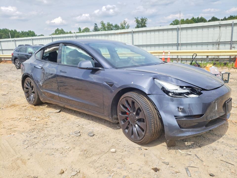 2023 Tesla Model 3 VIN 5YJ3E1EC6PF489328 COPART salvage auction — ROLLOVER, Va - Cert Of Title - Salvage, sold $4,300 on 2026-07-17 (photo 4)