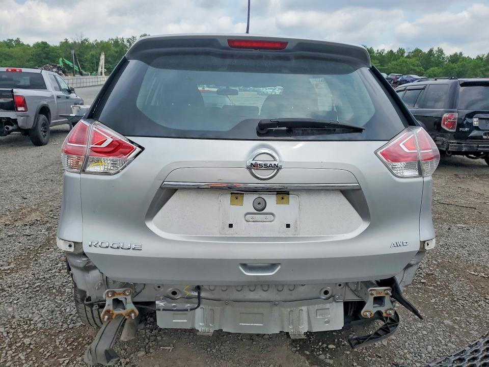2015 Nissan Rogue VIN KNMAT2MV2FP504045 COPART salvage auction — REAR END, Nj - Cert Of Title-Salvage, sold $1,600 on 2026-07-31 (photo 6)