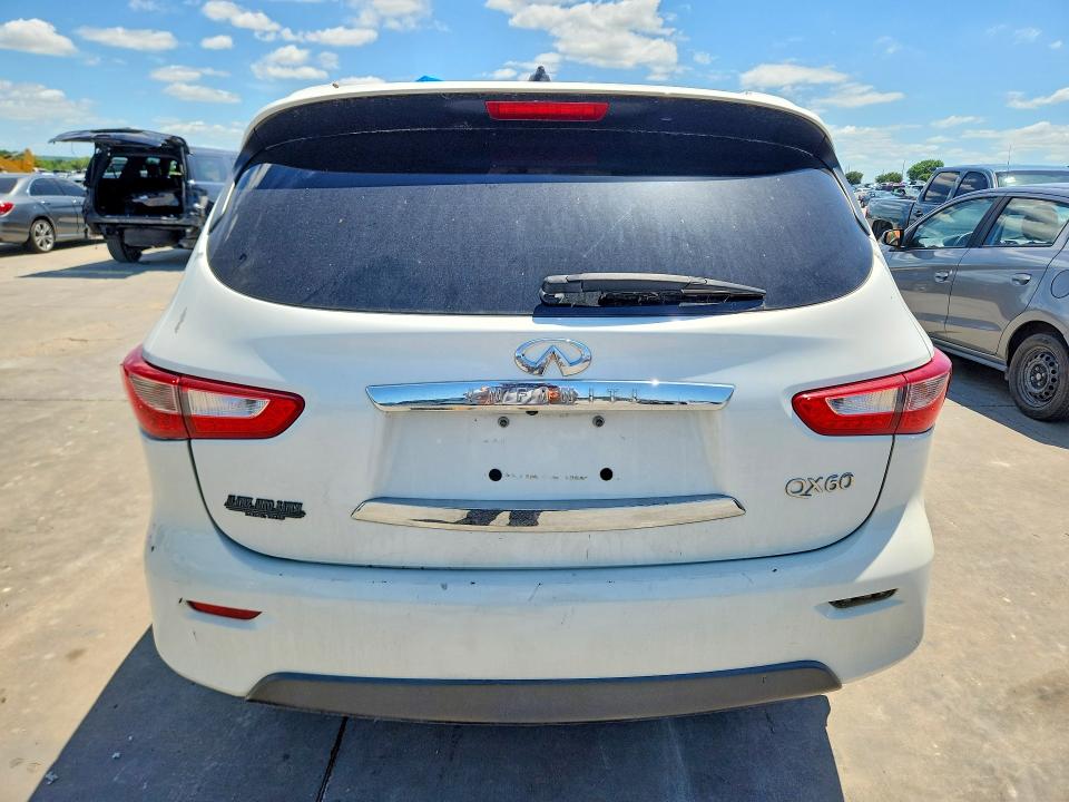 2014 Infiniti VIN 5N1AL0MN0EC521156 COPART salvage auction — REAR END, Tx - Certificate Of Title (P), sold $675 on 2026-07-09 (photo 6)