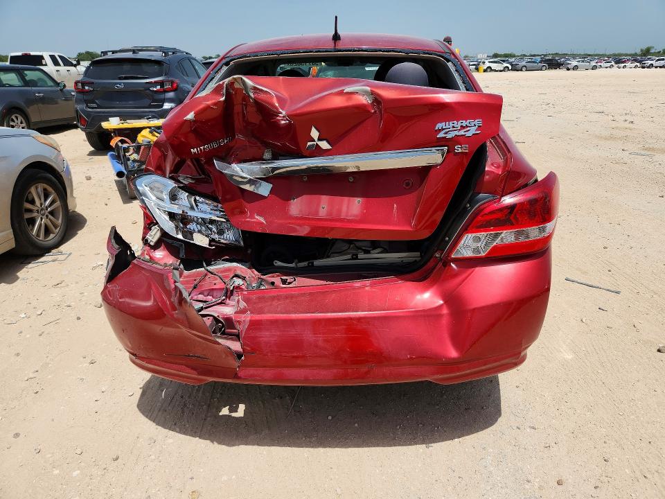 2017 Mitsubishi Mirage VIN ML32F4FJ6HH003824 COPART salvage auction — REAR END, Tx - Salvage Vehicle Title, sold $125 on 2026-07-30 (photo 6)