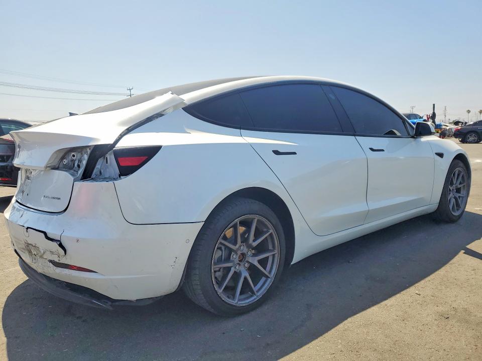 2021 Tesla Model 3 VIN 5YJ3E1EA5MF858819 COPART salvage auction — REAR END, Ca - Salvage Certificate, sold $5,700 on 2026-07-15 (photo 3)