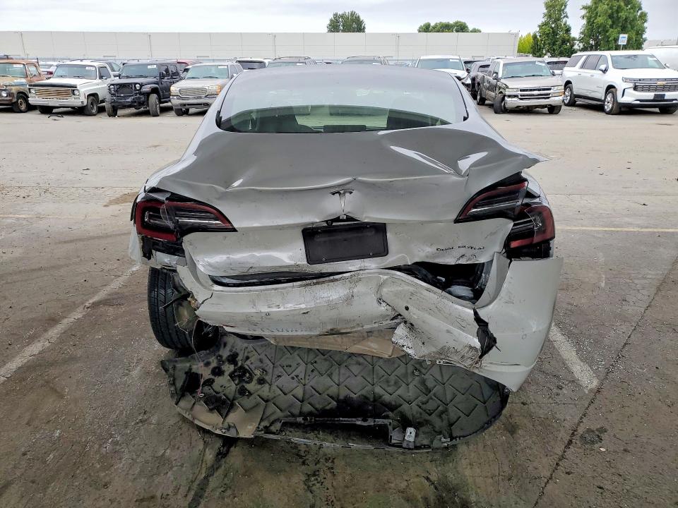 2021 Tesla VIN 5YJ3E1EB7MF902246 COPART salvage auction — REAR END, CA - SALVAGE CERTIFICATE, sold $15 on 2026-07-28 (photo 6)