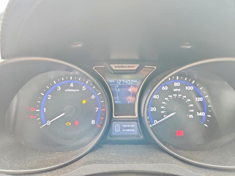 2014 Hyundai Veloster VIN KMHTC6AE1EU192123 COPART salvage auction — REAR END, MA - CERT OF TITLE-RECONSTRCTD COLL, sold $400 on 2026-07-22 (photo 9)