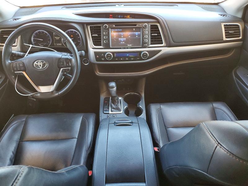 2019 Toyota Highlander VIN 5TDJZRFH9KS583101 COPART salvage auction — MECHANICAL, Az - Cert Of Title - Salvage, sold $12,600 on 2026-07-09 (photo 8)