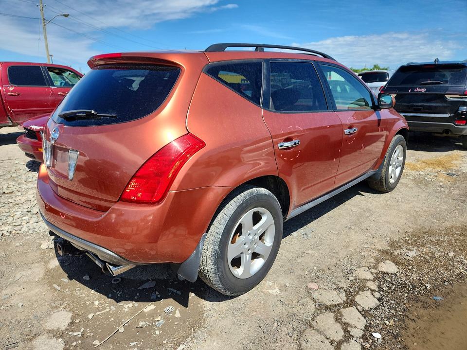 2004 Nissan Murano VIN JN8AZ08WX4W311073 COPART salvage auction — FRONT END, In - Cert Of Title-Salvage Title, sold $475 on 2026-07-14 (photo 3)