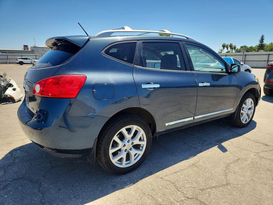 2013 Nissan Rogue VIN JN8AS5MV3DW126300 COPART salvage auction — REAR END, Ca - Salvage Certificate, sold $225 on 2026-07-10 (photo 3)