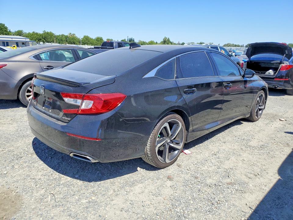 2022 Honda Accord VIN 1HGCV1F32NA113750 COPART salvage auction — VANDALISM, Ca - Salvage Certificate, sold $10,900 on 2026-07-09 (photo 3)