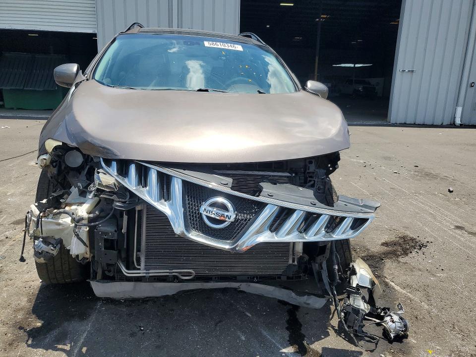 2010 Nissan Murano VIN JN8AZ1MU1AW008544 COPART salvage auction — FRONT END, FL - CERTIFICATE OF DESTRUCTION, sold $275 on 2026-07-22 (photo 5)