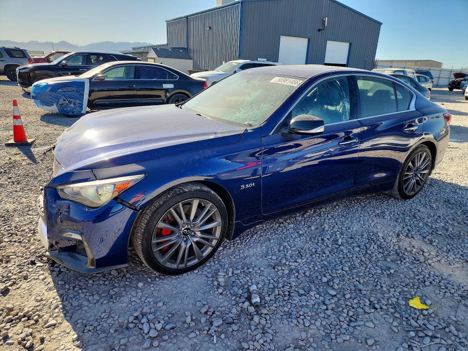 2020 Infiniti Q50 VIN JN1FV7AR6LM660674 COPART salvage auction — FRONT END, Ut - Salvage Certificate, sold $8,600 on 2026-08-21 (photo 1)
