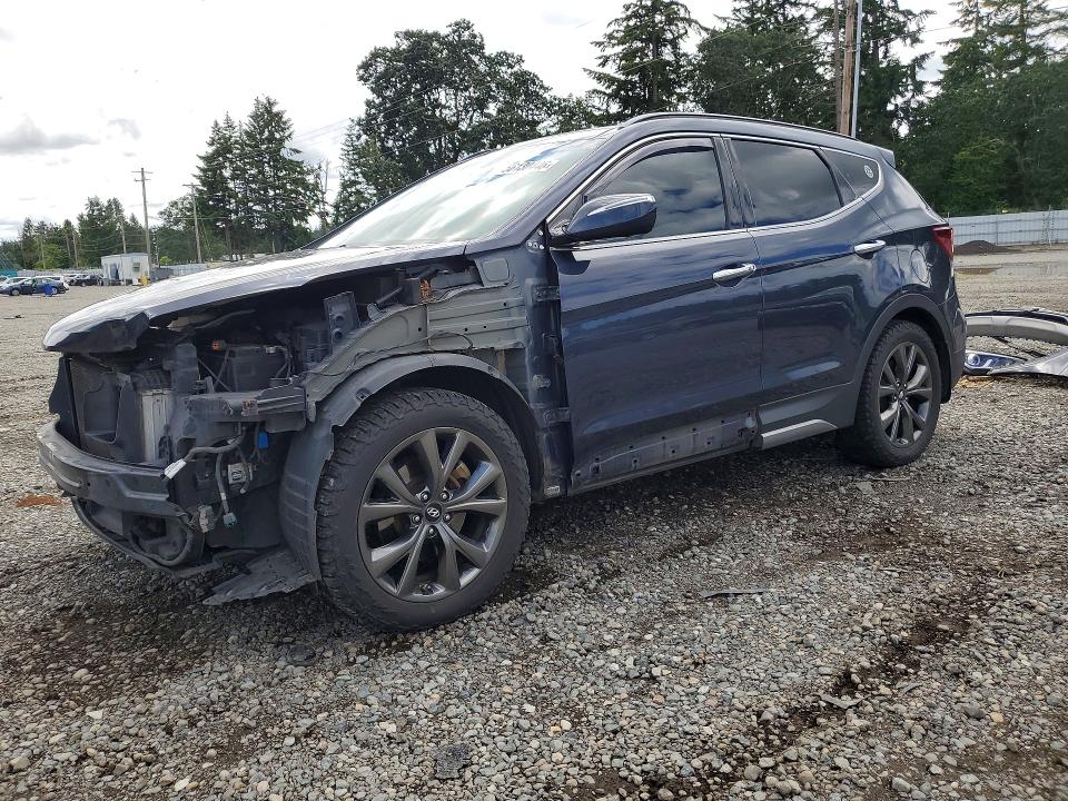 2017 Hyundai Santa fe VIN 5XYZWDLA1HG498801 — COPART salvage auction photo