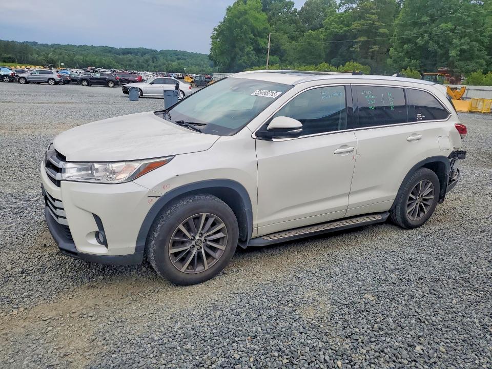 2018 Toyota Highlander VIN 5TDJZRFH8JS876356 COPART salvage auction — REAR END, NC - SALVAGE CERTIFICATE OF TITLE, sold $925 on 2026-07-30 (photo 1)