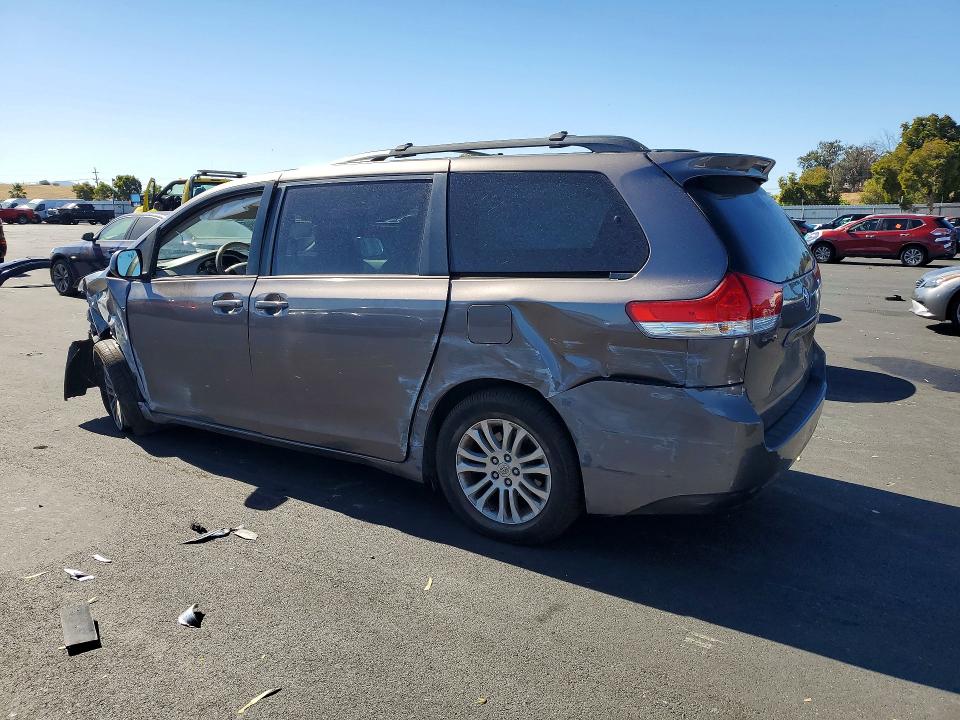 2013 Toyota Sienna VIN 5TDYK3DC9DS395303 COPART salvage auction — FRONT END, Ca - Salvage Certificate, sold $1,100 on 2026-07-08 (photo 2)