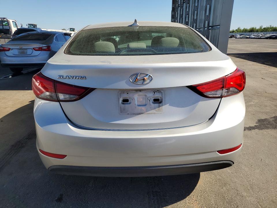 2015 Hyundai Elantra VIN 5NPDH4AE7FH646384 COPART salvage auction — FRONT END, Ca - Salvage Certificate, sold $950 on 2026-07-02 (photo 6)