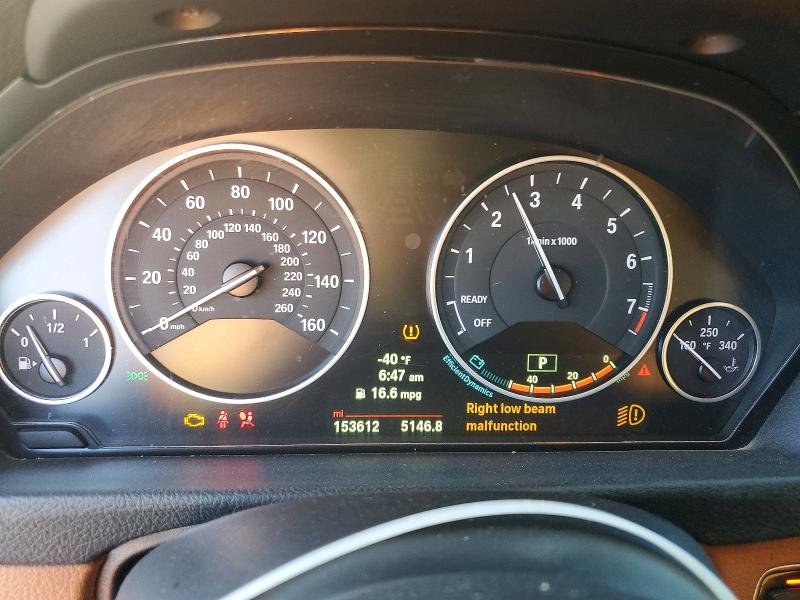2014 BMW 3er VIN WBA3B3G50ENR81948 COPART salvage auction — FRONT END, Nv - Salvage Title, sold $850 on 2026-07-20 (photo 9)