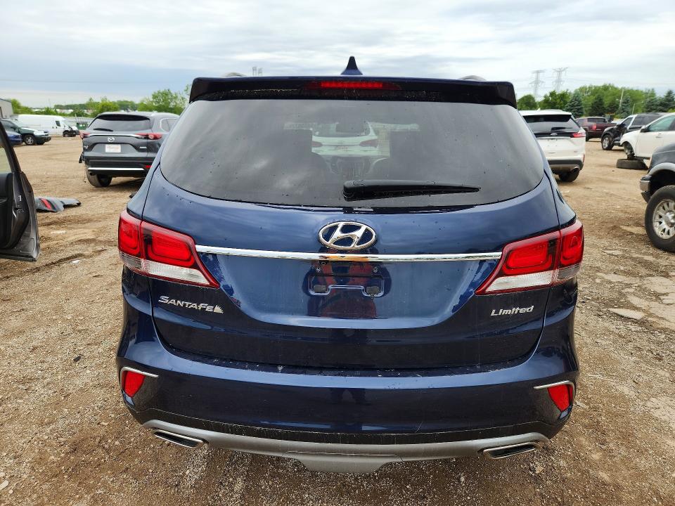 2017 Hyundai Santa fe VIN KM8SN4HF0HU187914 COPART salvage auction — HAIL, Il - Salvage Certificate, sold $3,300 on 2026-07-07 (photo 6)