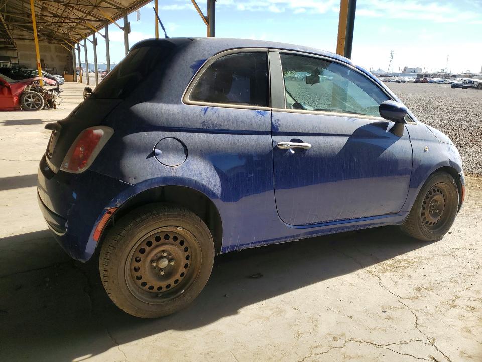 2013 Fiat 500 VIN 3C3CFFAR5DT531462 COPART salvage auction — FRONT END, Az - Certificate Of Title, sold $475 on 2026-07-29 (photo 3)