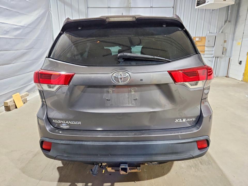 2018 Toyota Highlander VIN 5TDJZRFH8JS562206 COPART salvage auction — FRONT END, Nh - Cert Of Title-Salvage, sold $5,300 on 2026-07-24 (photo 6)