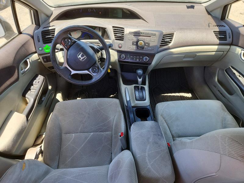 2012 Honda Civic VIN 19XFB2F54CE337480 COPART salvage auction — FRONT END, Ca - Salvage Certificate, sold $2,050 on 2026-07-02 (photo 8)