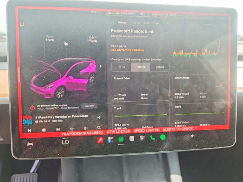 2024 Tesla Model y VIN 7SAYGDEE0RA246992 COPART salvage auction — REAR END, Salvage Title, sold $11,800 on 2026-07-16 (photo 9)