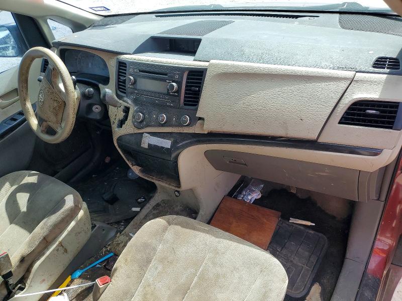 2013 Toyota Sienna VIN 5TDZK3DC8DS399766 COPART salvage auction — ALL OVER, TX - SALVAGE VEHICLE TITLE (P), sold $1,200 on 2026-07-14 (photo 8)