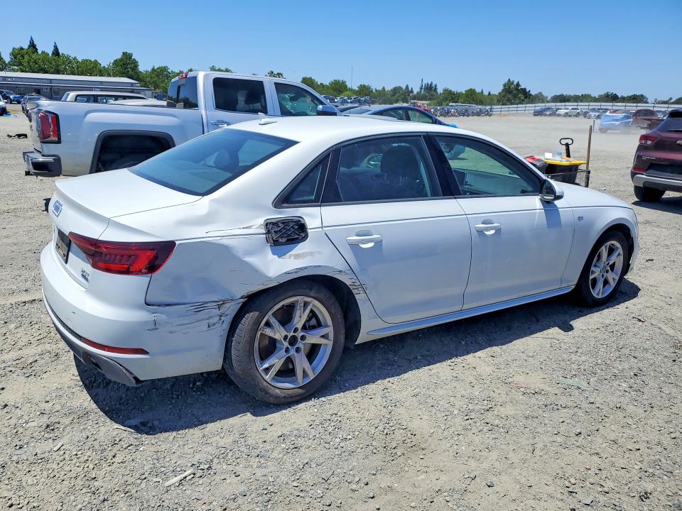 2018 Audi A4 VIN WAUDNAF46JA223042 COPART salvage auction — SIDE, CA - SALVAGE CERTIFICATE, sold $1,050 on 2026-07-21 (photo 3)