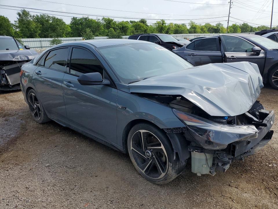 2023 Hyundai Elantra VIN KMHLR4AF8PU443184 COPART salvage auction — FRONT END, TX - CERTIFICATE OF TITLE, sold $1,300 on 2026-07-16 (photo 4)