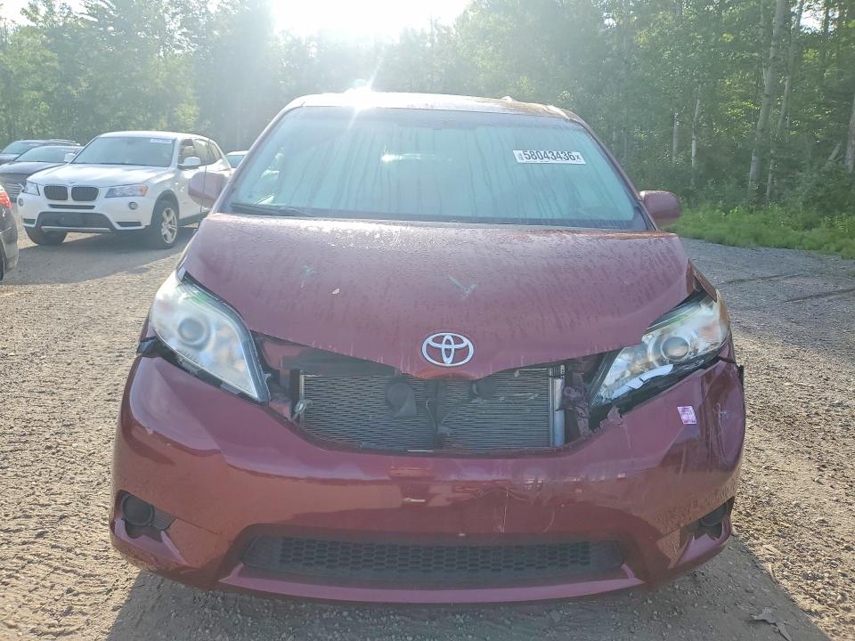 2014 Toyota Sienna VIN 5TDKK3DC0ES490551 COPART salvage auction — FRONT END, On - Permit Salvage, sold $4,600 on 2026-07-02 (photo 5)