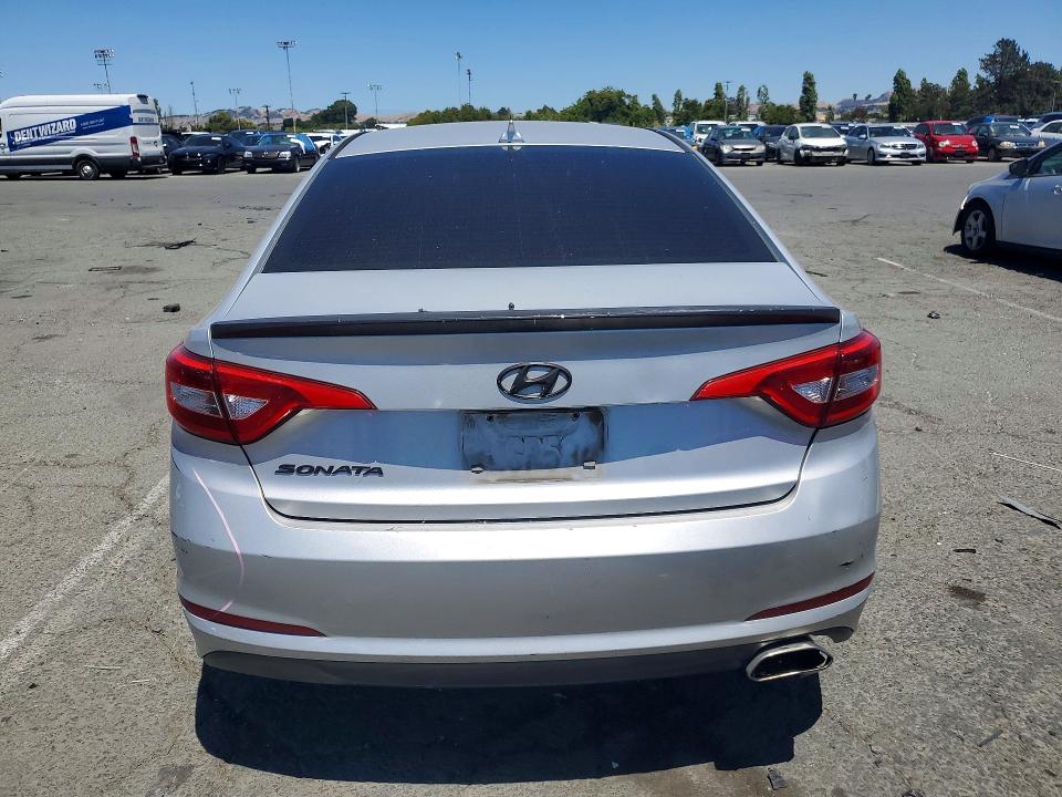 2015 Hyundai Sonata VIN 5NPE24AF9FH039174 COPART salvage auction — VANDALISM, CA - SALVAGE CERTIFICATE, sold $775 on 2026-07-02 (photo 6)