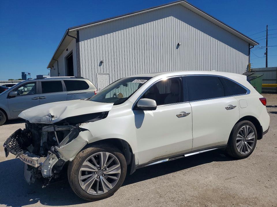 2017 Acura Mdx VIN 5J8YD4H53HL005347 COPART salvage auction — FRONT END, Ia - Salvage W/Salvage History, sold $1,050 on 2026-07-31 (photo 1)