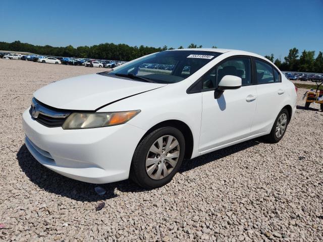 2012 Honda Civic VIN 2HGFB2F5XCH316221 COPART salvage auction — SIDE, Nc - Salvage Certificate Of Title, sold $575 on 2026-07-28 (photo 1)