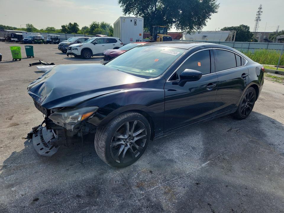 2016 Mazda 6 VIN JM1GJ1W50G1402934 COPART salvage auction — FRONT END, Fl - Cert Of Title Slvg Rebuildable, sold $375 on 2026-07-14 (photo 1)