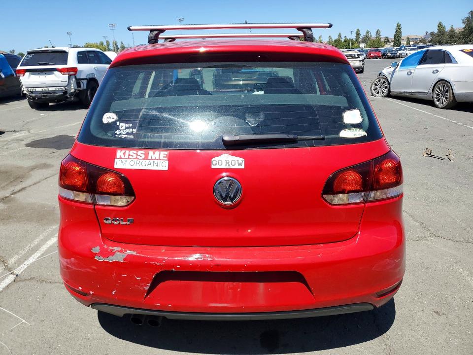 2013 Volkswagen Golf VIN WVWDB7AJ1DW093755 COPART salvage auction — FRONT END, Ca - Salvage Certificate, sold $400 on 2026-07-06 (photo 6)