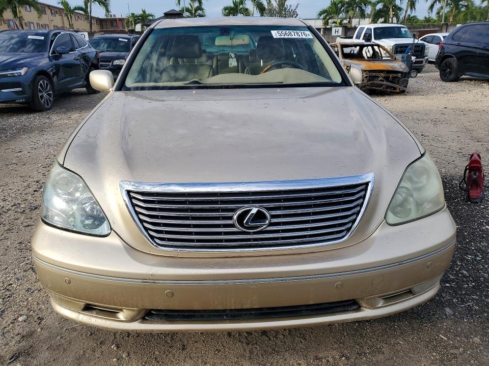 2004 Lexus Ls 430 VIN JTHBN36F640142591 COPART salvage auction — FRONT END, Fl - Certificate Of Title, sold $2,300 on 2026-07-31 (photo 5)