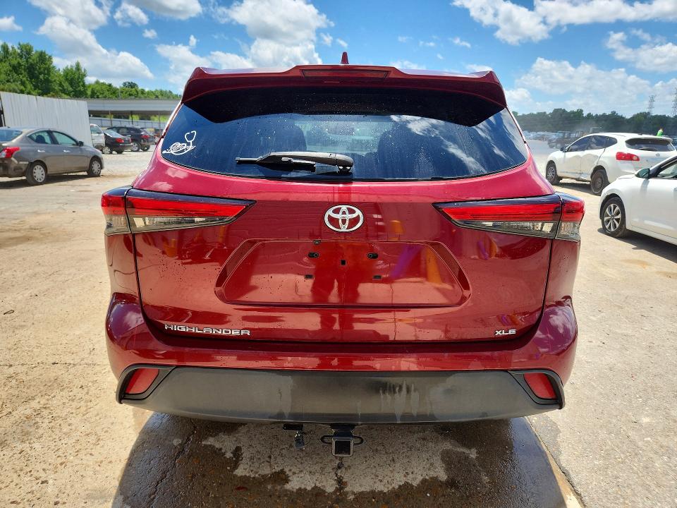 2020 Toyota Highlander VIN 5TDGZRAH6LS506026 COPART salvage auction — MINOR DENT/SCRATCHES, Tn - Certificate Of Title (P), sold $16,500 on 2026-07-28 (photo 6)