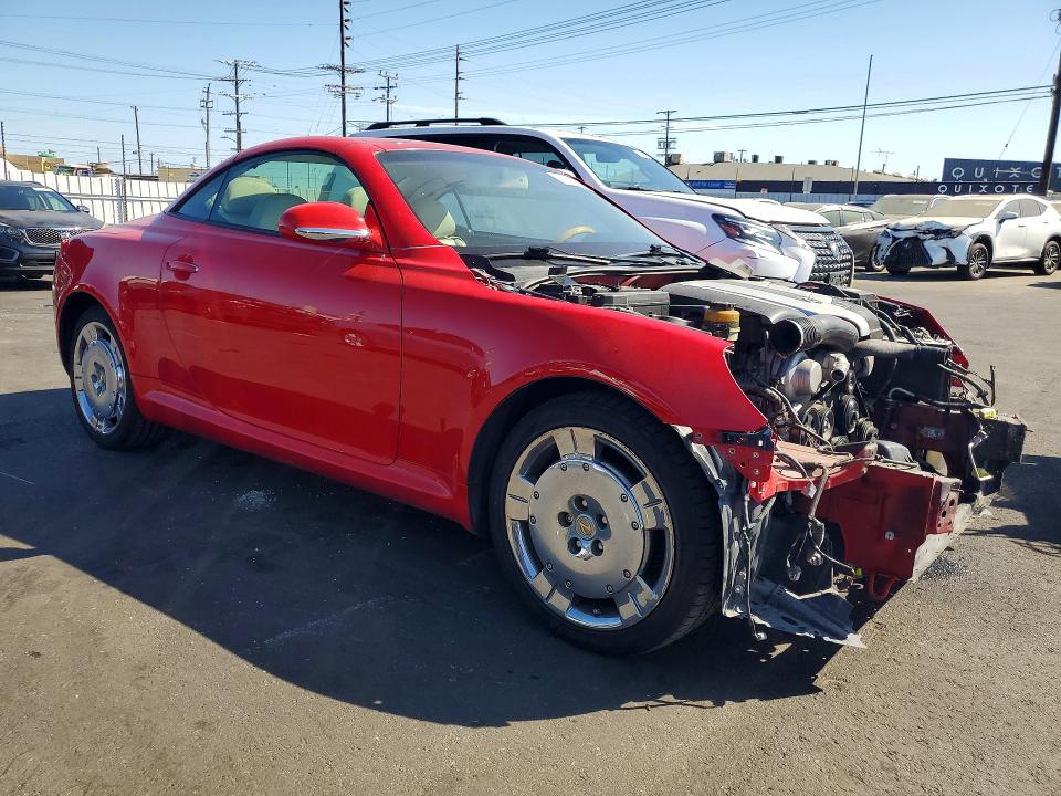 2002 Lexus Sc VIN JTHFN48Y020008601 COPART salvage auction — FRONT END, Ca - Salvage Certificate, sold $1,050 on 2026-07-20 (photo 4)