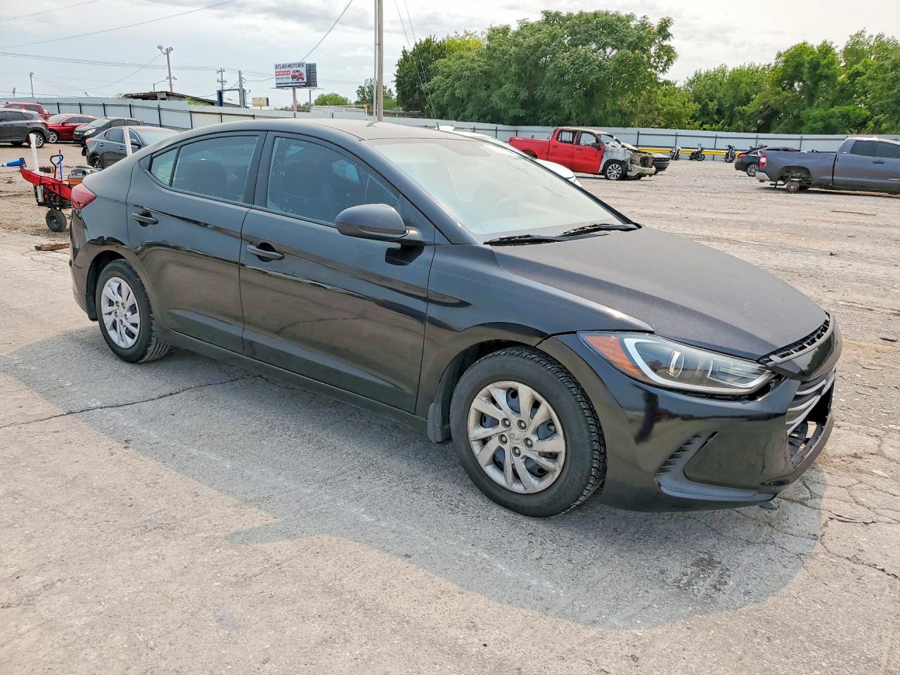 2018 Hyundai Elantra VIN KMHD74LF1JU665922 COPART salvage auction — Front End, OK - CERT OF TITLE-SALVAGE, sold $1,750 on 2026-07-09 (photo 4)
