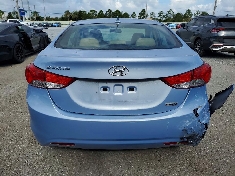 2012 Hyundai Elantra VIN KMHDH4AE3CU471340 COPART salvage auction — REAR END, Fl - Cert Of Title Slvg Rebuildable, sold $3,000 on 2026-07-17 (photo 6)