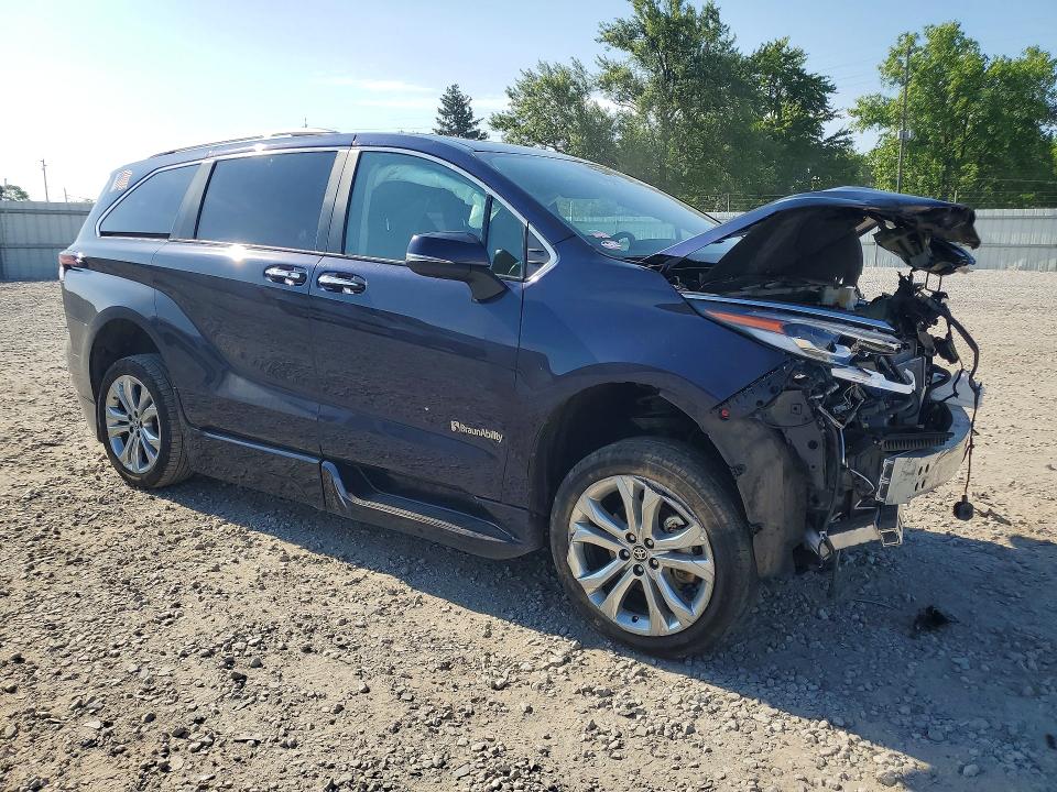 2023 Toyota Sienna VIN 5TDERKEC0PS175415 COPART salvage auction — FRONT END, Oh - Cert Of Title-Salvage, sold $3,200 on 2026-07-21 (photo 4)