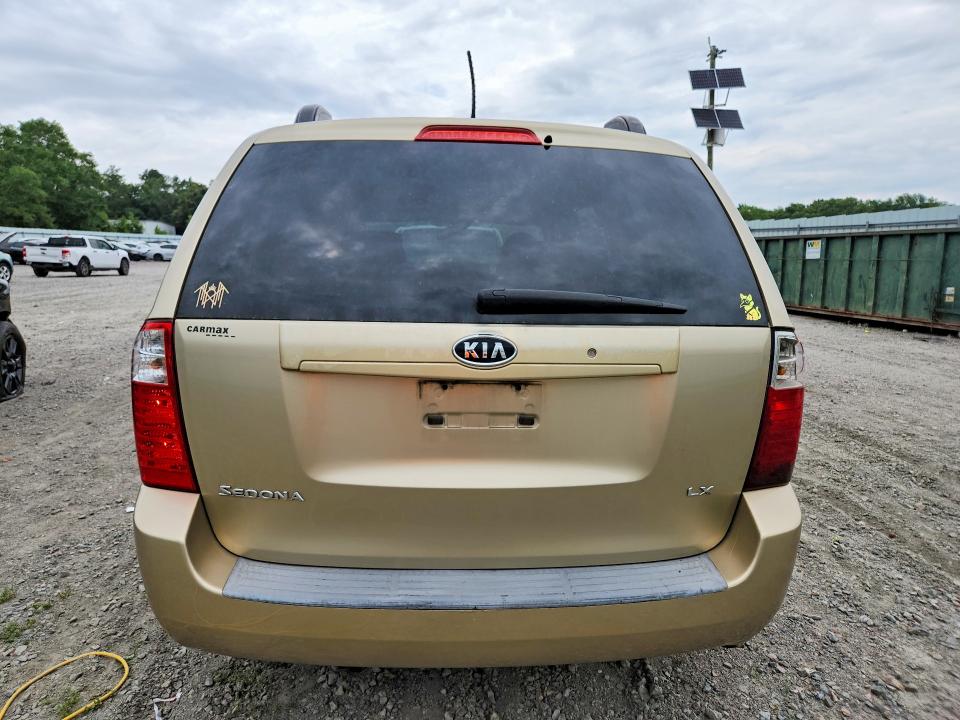 2009 Kia SEDONA VIN KNDMB233996279553 COPART salvage auction — FRONT END, Sc - Cert Of Title-Salvage, sold $325 on 2026-07-28 (photo 6)