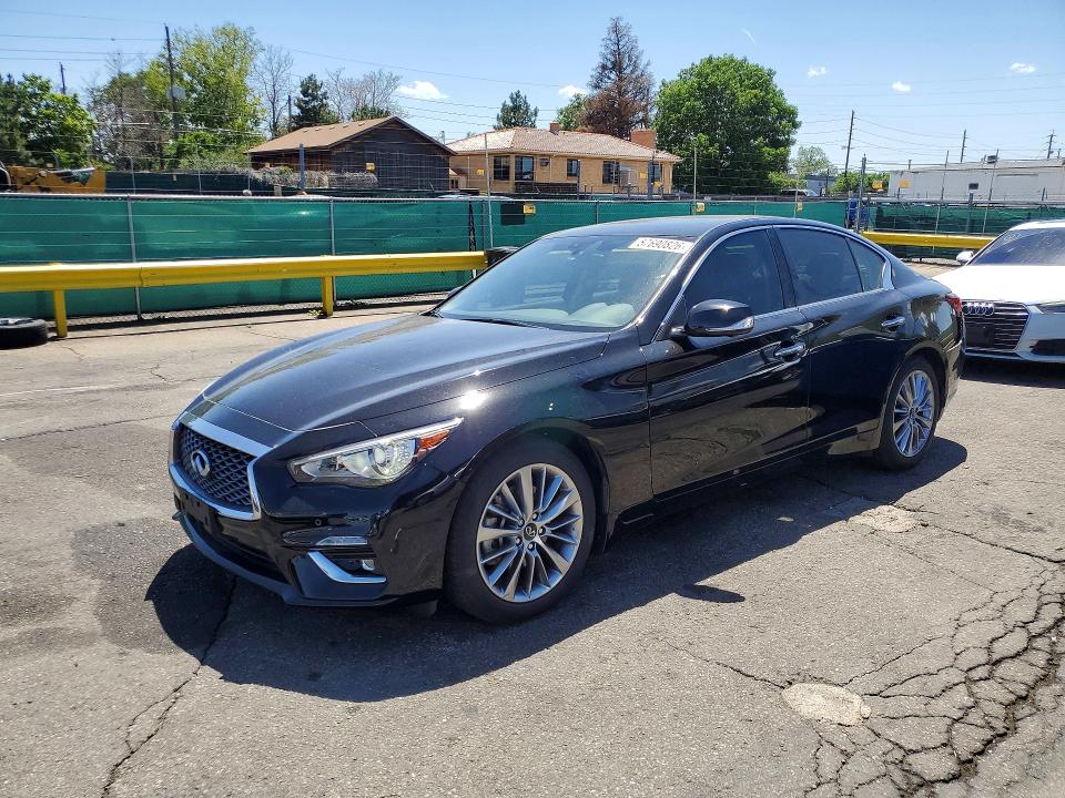 2022 Infiniti Q50 VIN JN1EV7BR3NM340273 COPART salvage auction — REAR END, CO - CERTIFICATE OF TITLE (P), sold $7,200 on 2026-07-28 (photo 1)