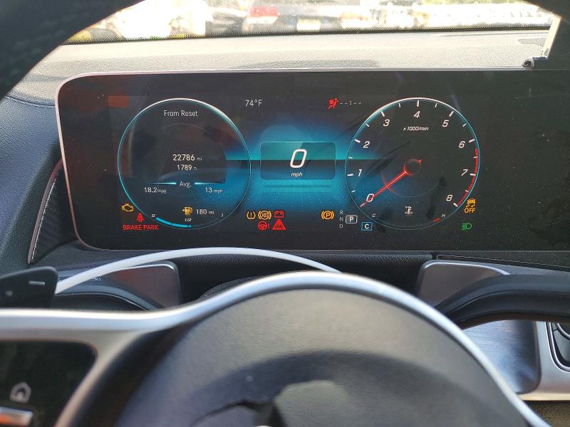 2021 Mercedes-benz Glb VIN W1N4M4HB3MW101578 COPART salvage auction — FRONT END, Nj - Cert Of Title-Salvage, sold $1,550 on 2026-07-21 (photo 9)