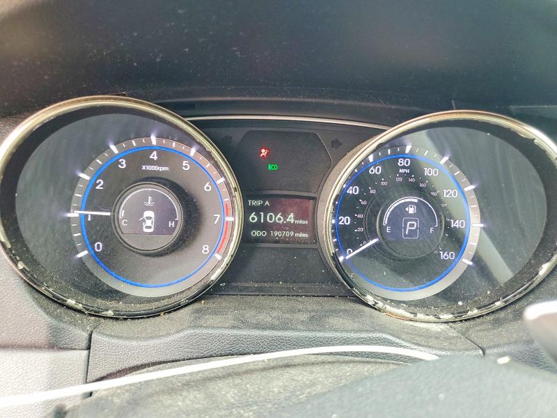 2013 Hyundai Sonata VIN 5NPEC4AB3DH593981 COPART salvage auction — REAR END, Nc - Salvage Certificate Of Title, sold $775 on 2026-07-31 (photo 9)